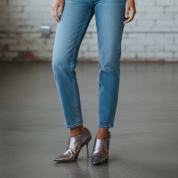 Jimmy Choo Pink Snakeskin Ankle Bling Boots 38/8 - Picture 13 of 13